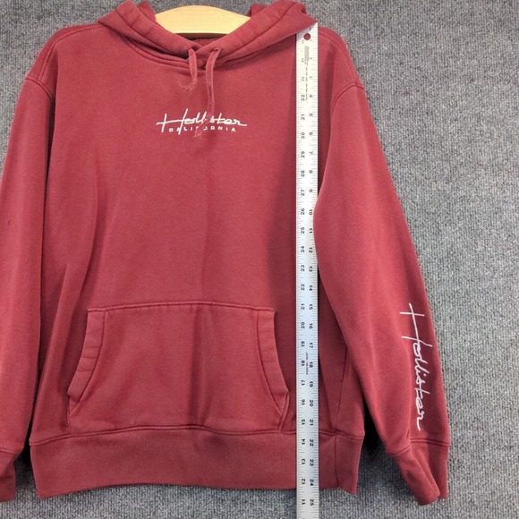 Hollister Californa Men's Pullover Hoodie Red Size Small Must Have Collection - Picture 11 of 16
